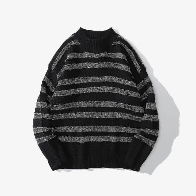 Black Red Striped Sweaters