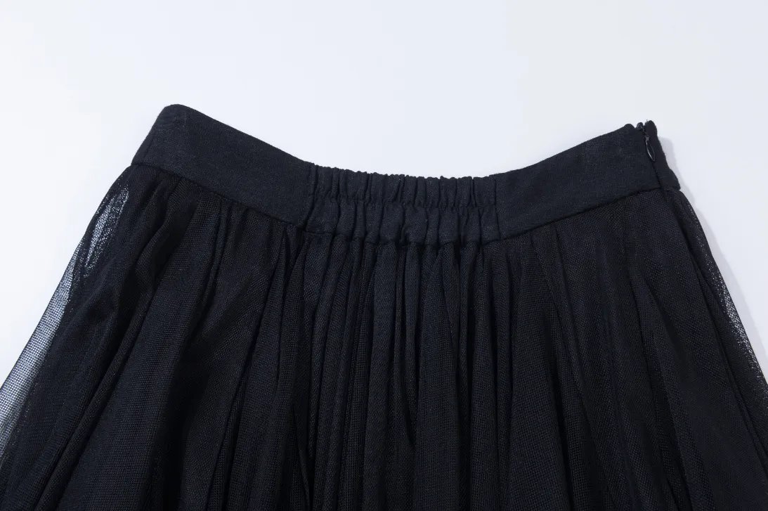 Black tulle skirt, Tulle circle skirt, tulle skirt, tulle skirt women, midi skirt 1902#