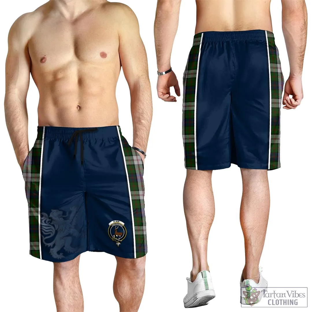 Blair Dress Tartan Men's Shorts with Family Crest and Lion Rampant Vibes Sport Style