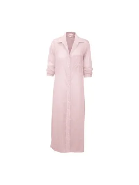 Boyfriend Maxi Dress - Pink Stripe