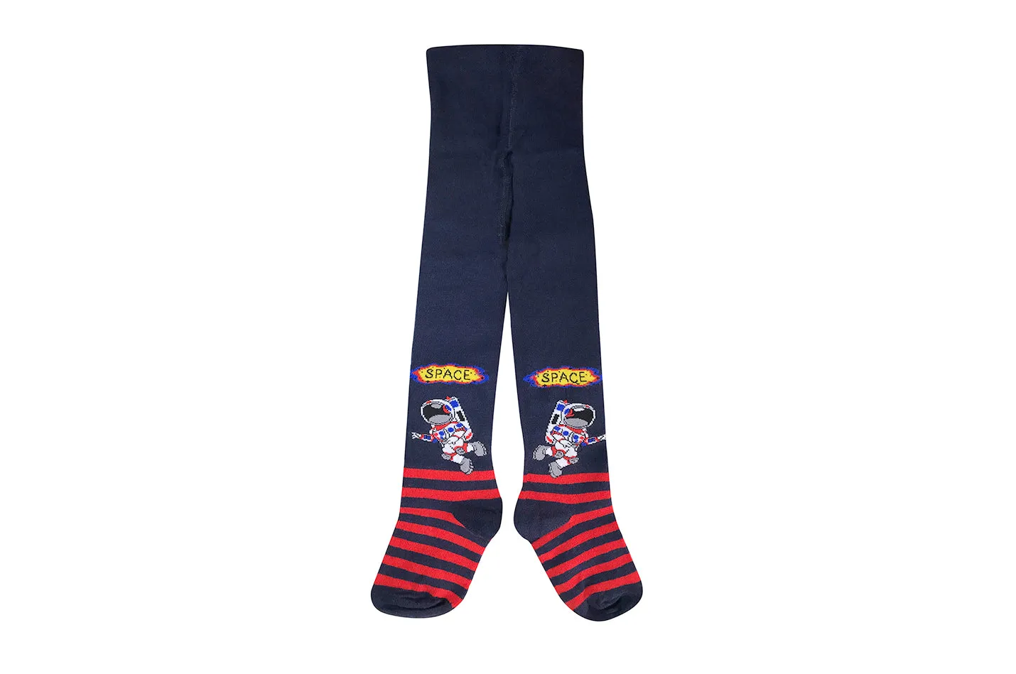 Boy's Cotton Tights - Astronaut - Navy Blue