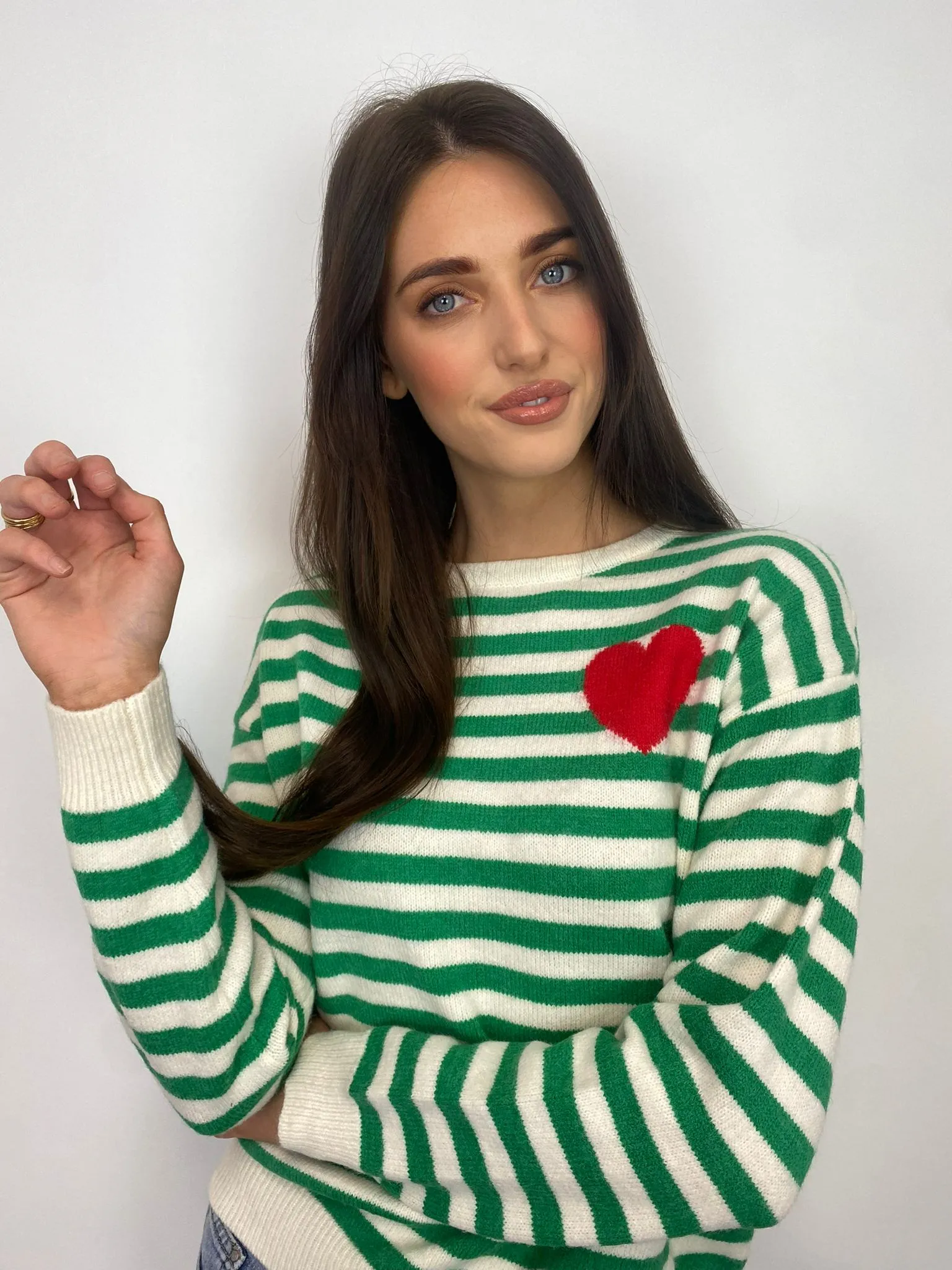 Bronwyn Jumper (Green Stripe)