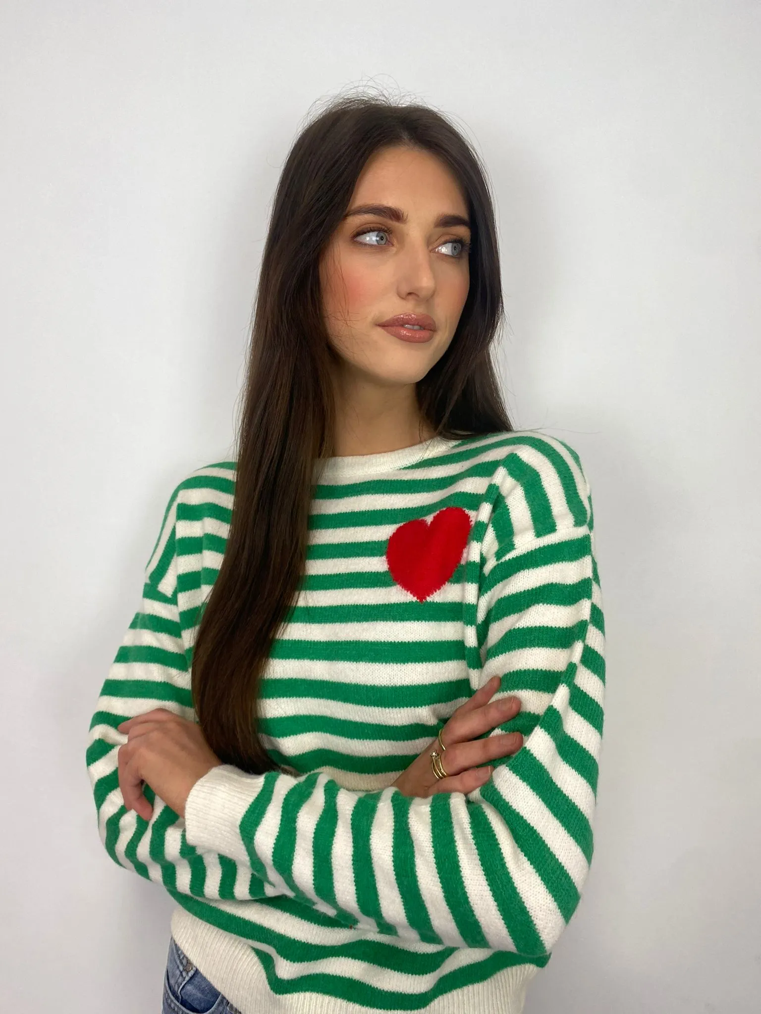 Bronwyn Jumper (Green Stripe)