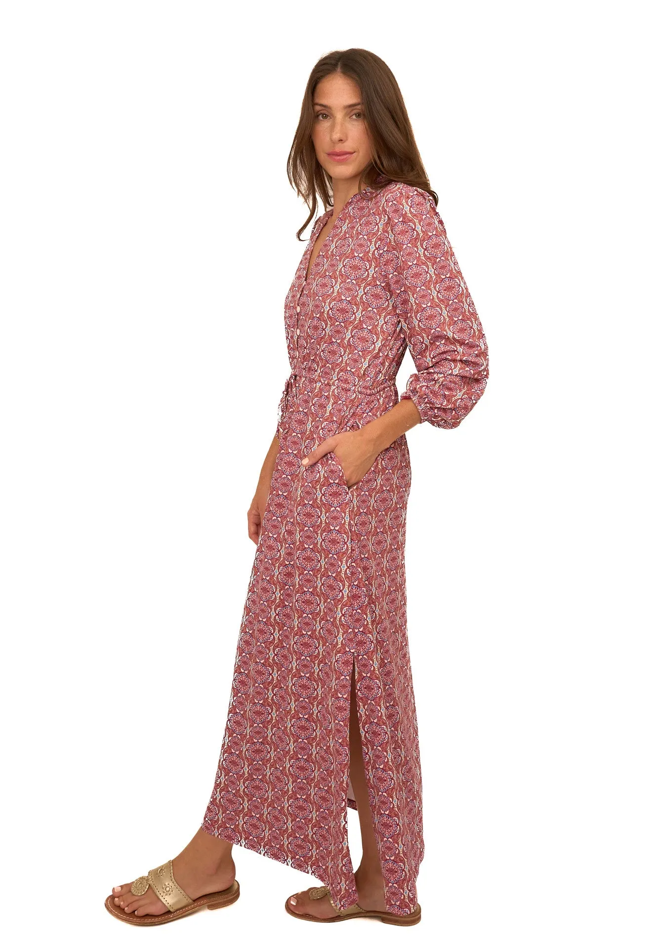 Camden Geo Button Down Maxi Dress