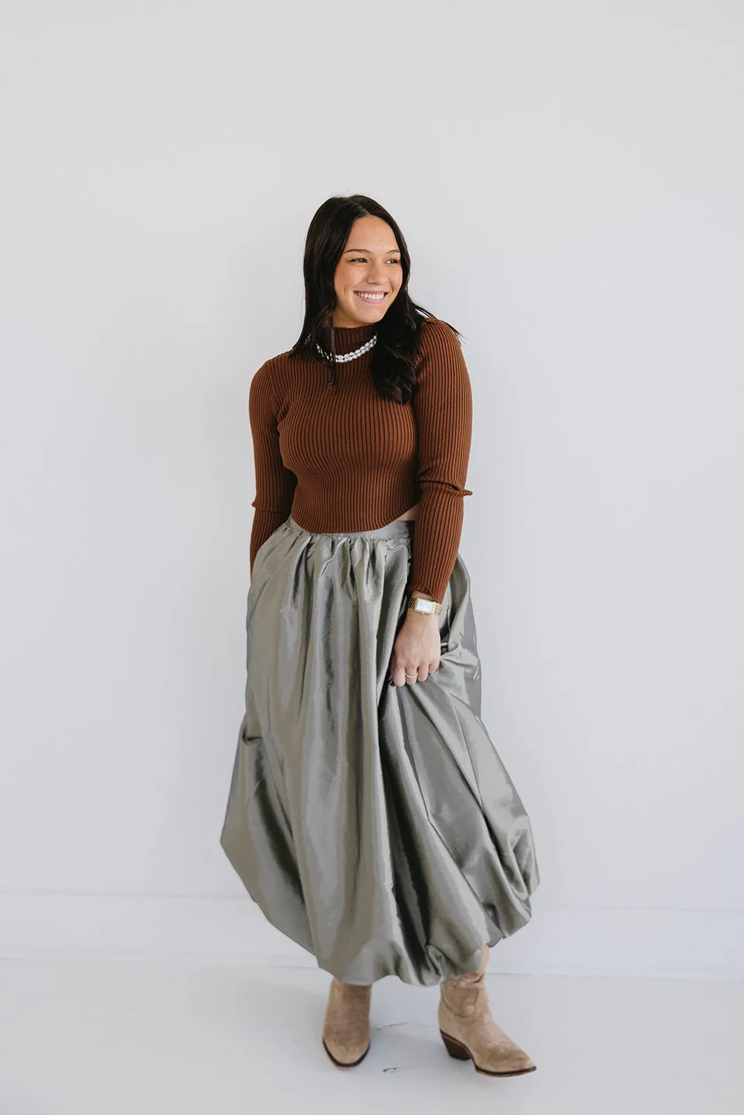 Cameron Maxi Skirt - Bronze