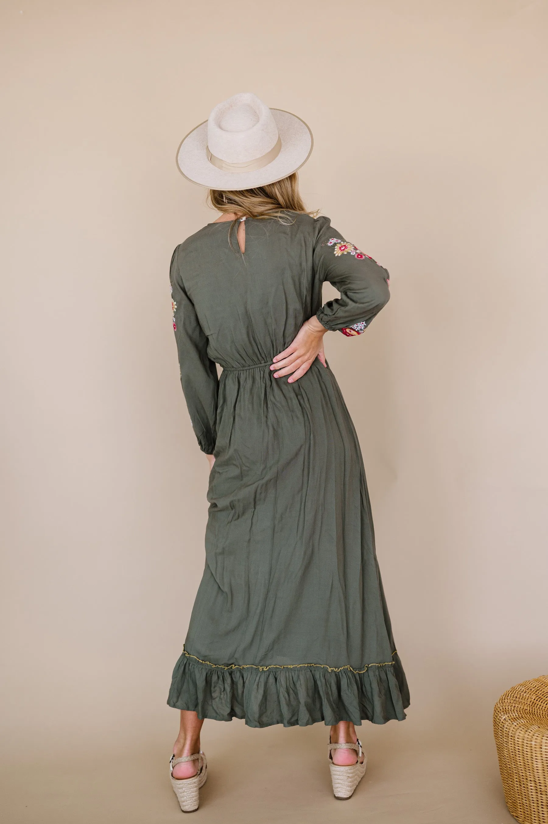 Cammy Maxi Dress in Olive