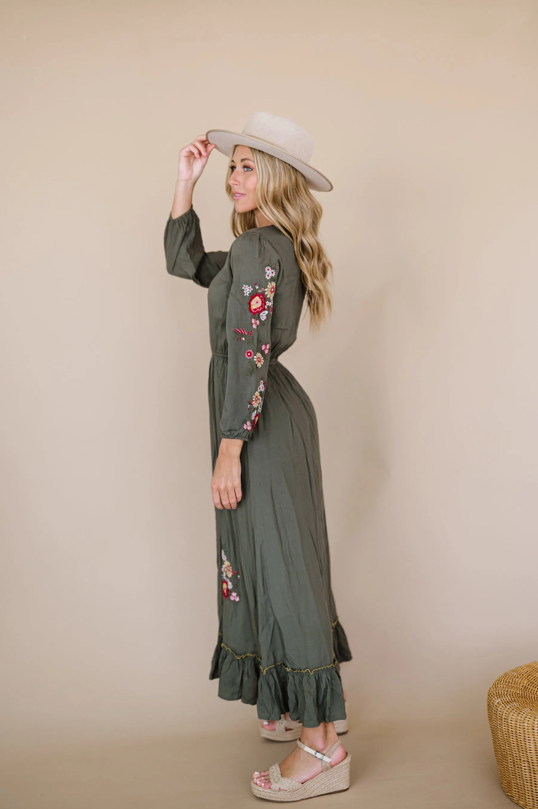 Cammy Maxi Dress in Olive