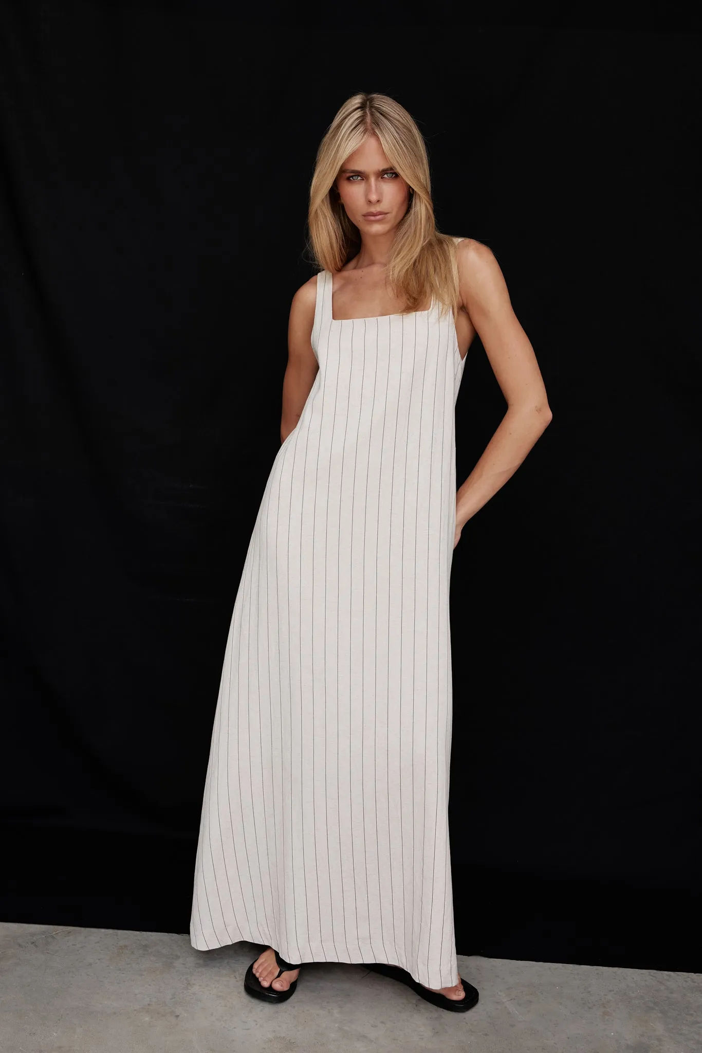 Cannes Maxi Dress (Beige)