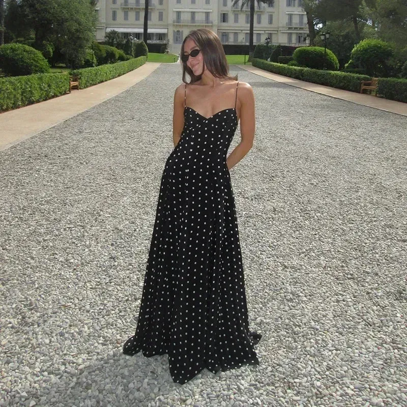 Casual Polka Dot Spring Maxi Dress – Women Flawless Style