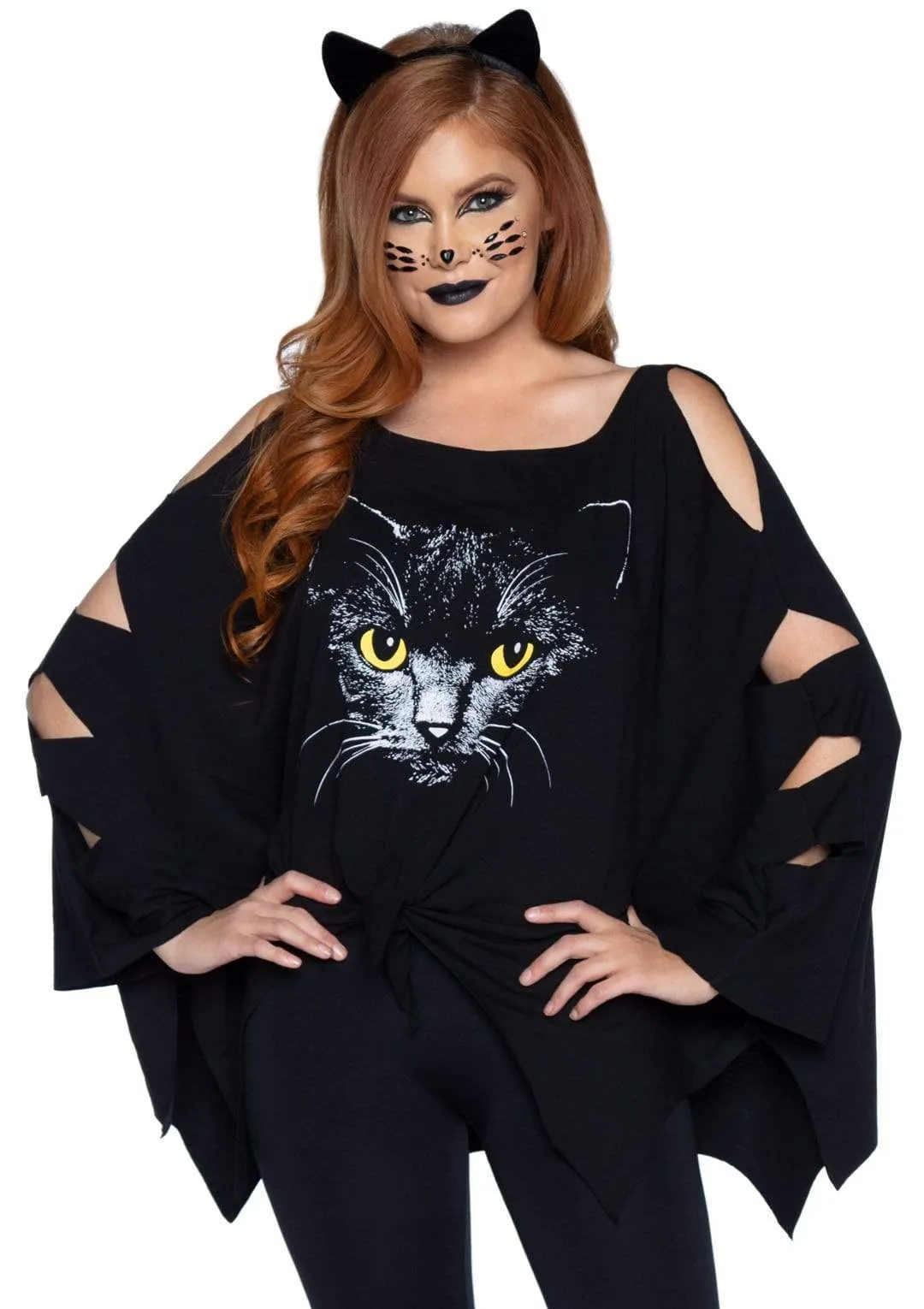 Cat Costume Poncho Set