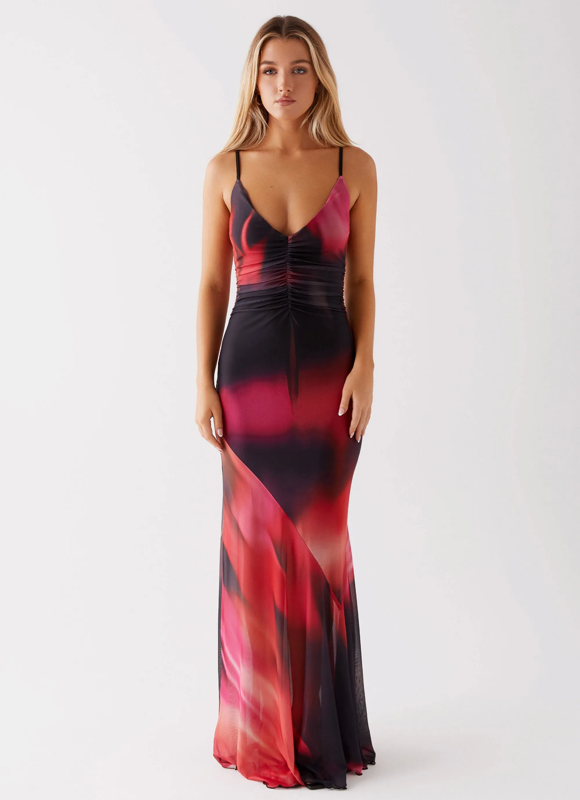 Charley Maxi Dress - Pink Print