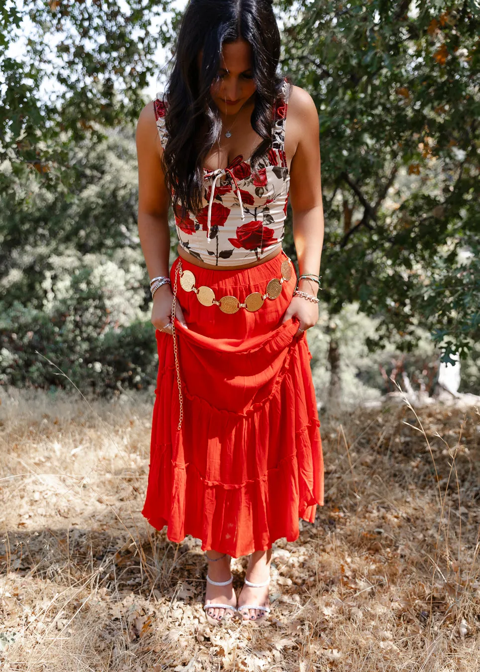 Cherry Blossom Maxi Skirt