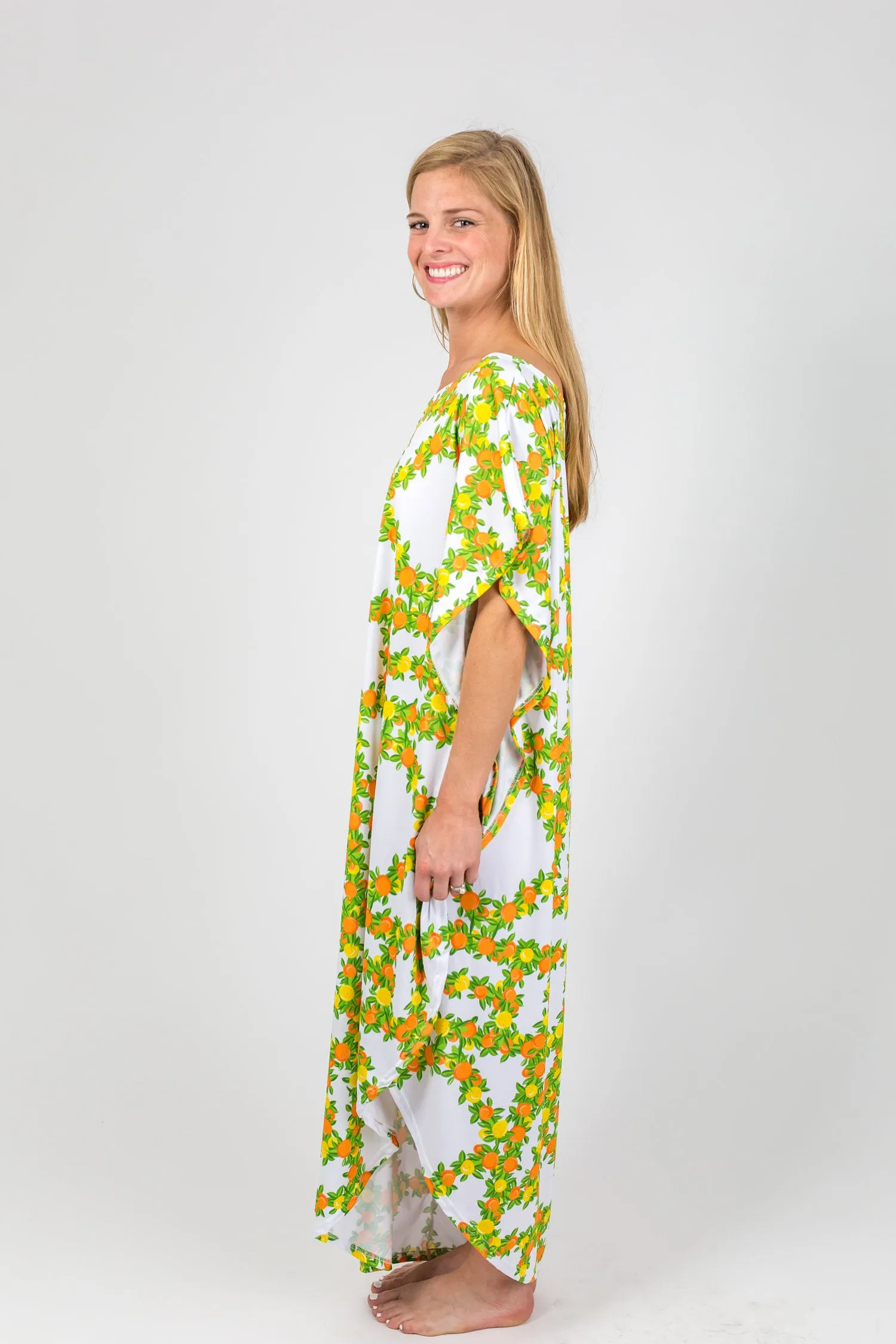 Citrus Trellis Maxi Coastal Caftan