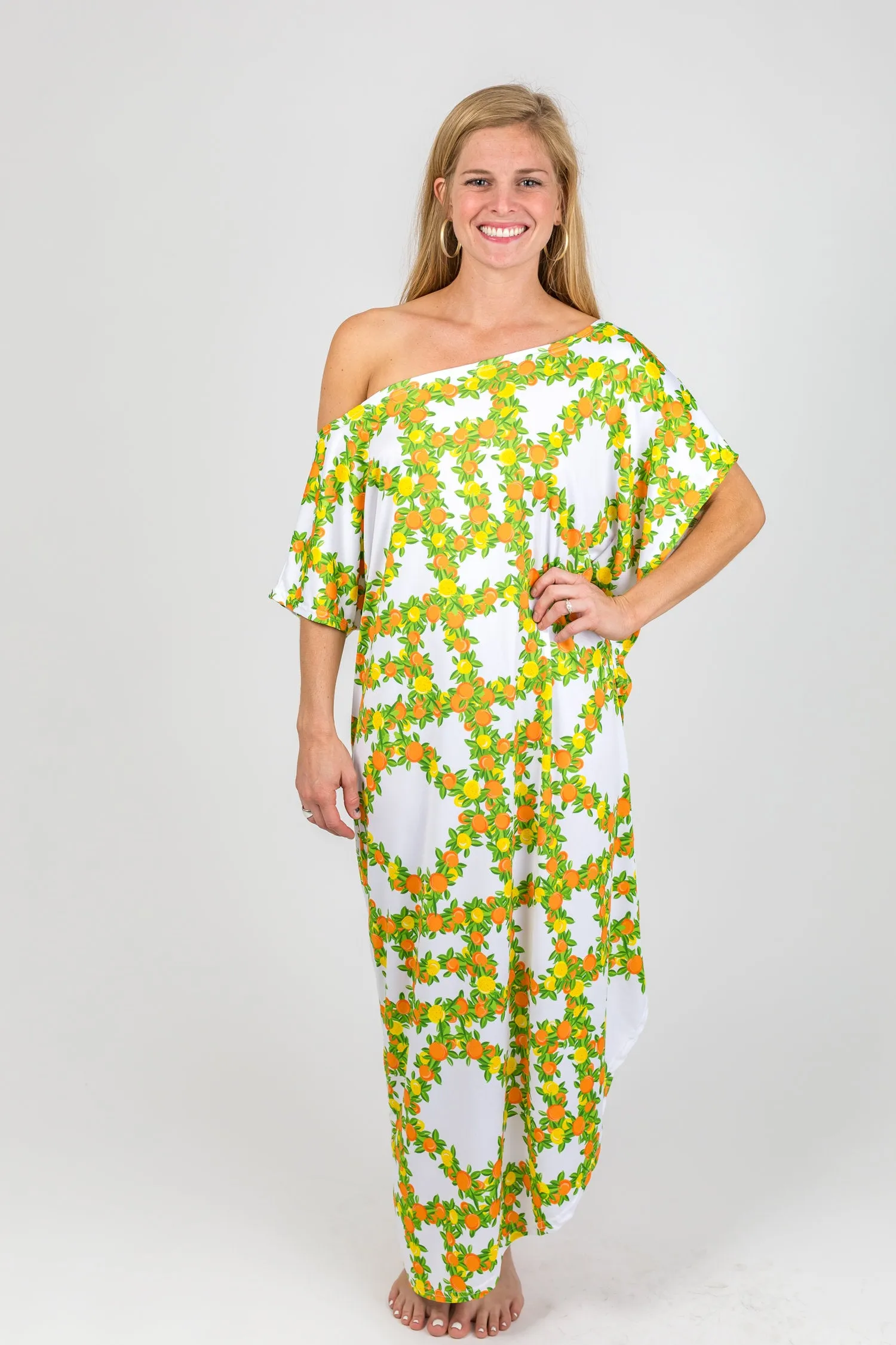 Citrus Trellis Maxi Coastal Caftan