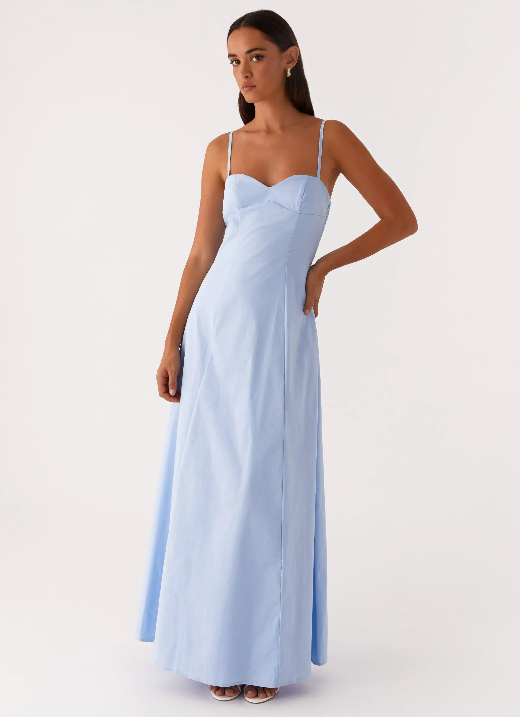 Clear As Day Maxi Dress - Blue