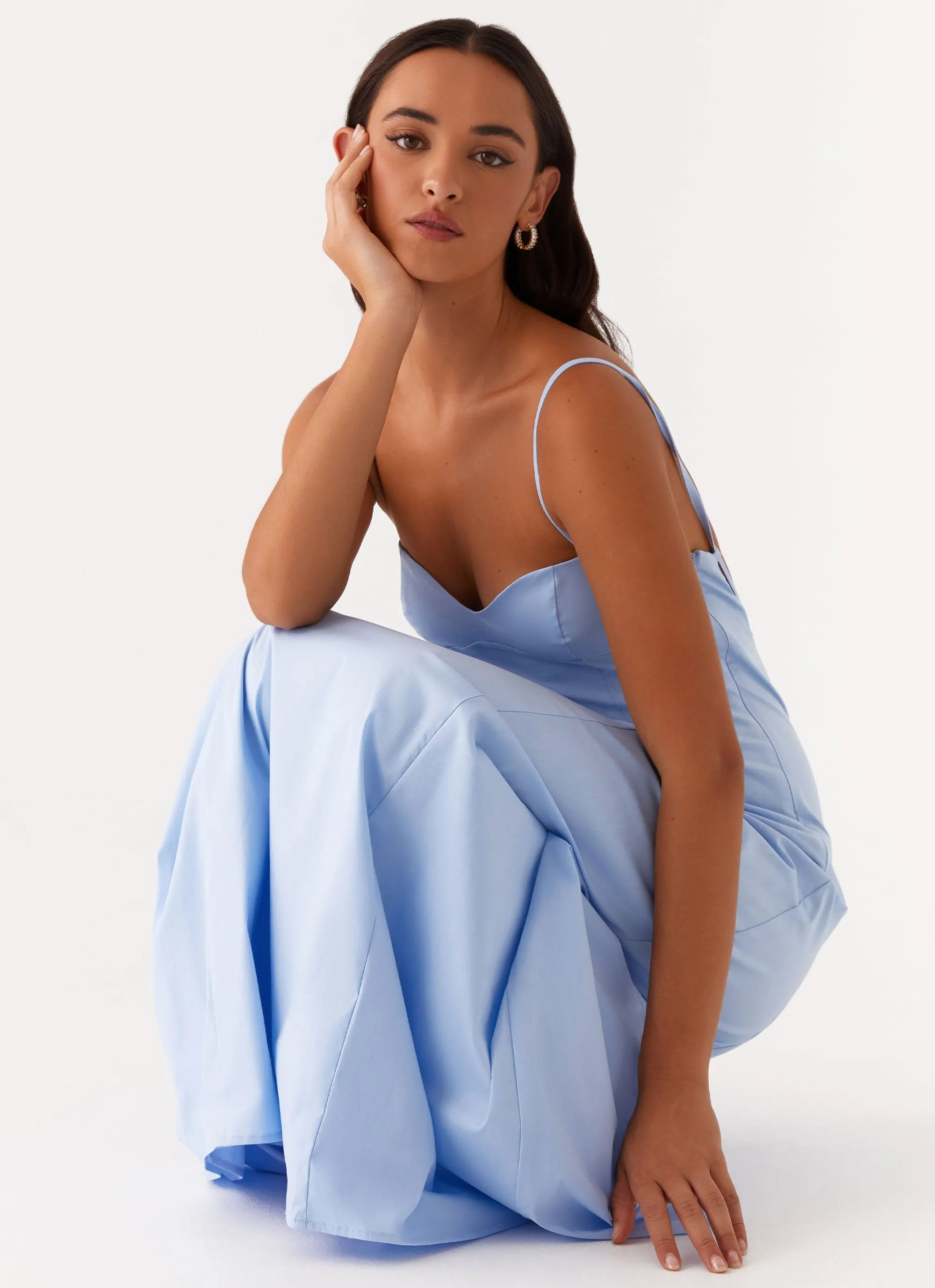 Clear As Day Maxi Dress - Blue