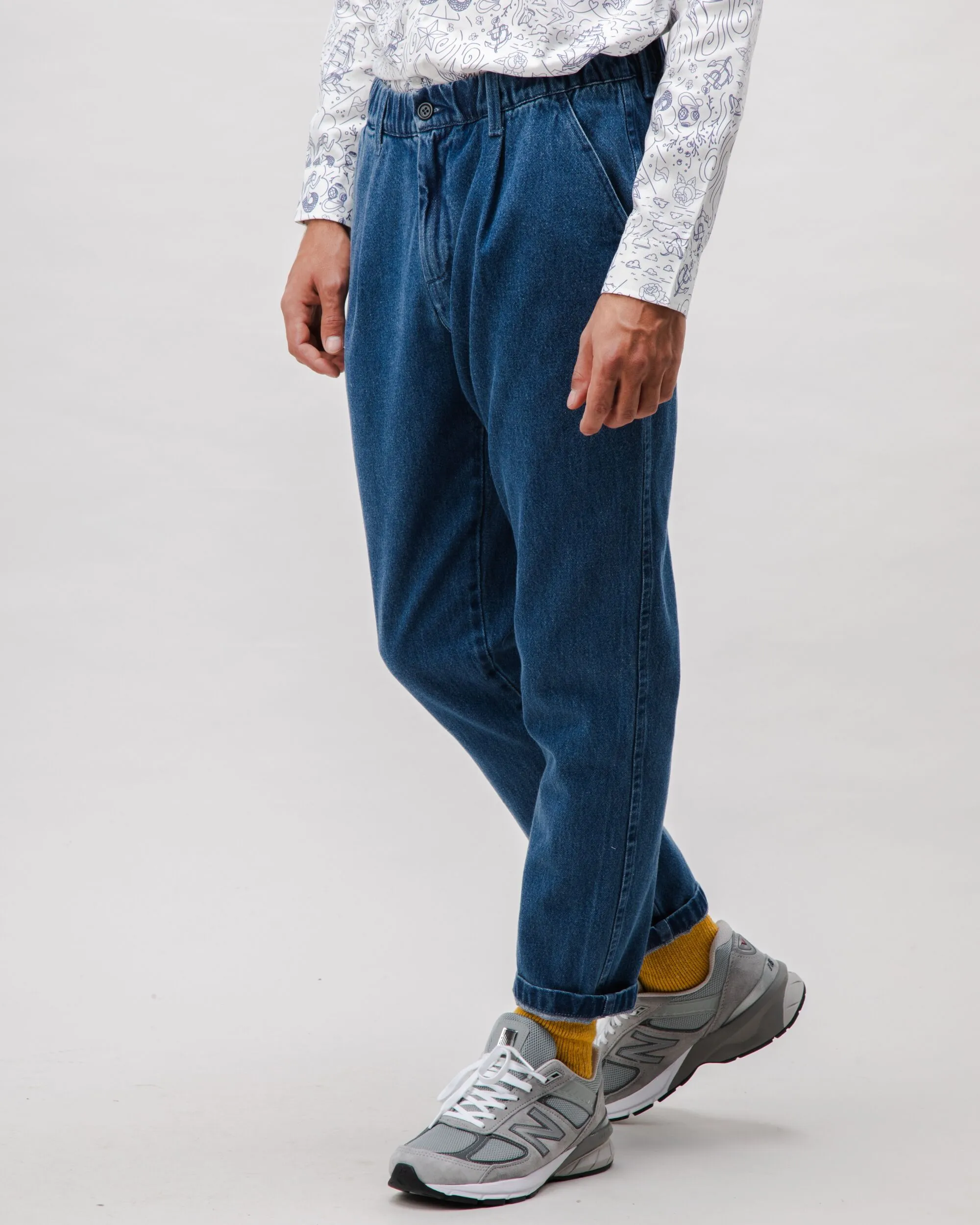 Comfort Denim Chino Pants - Indigo