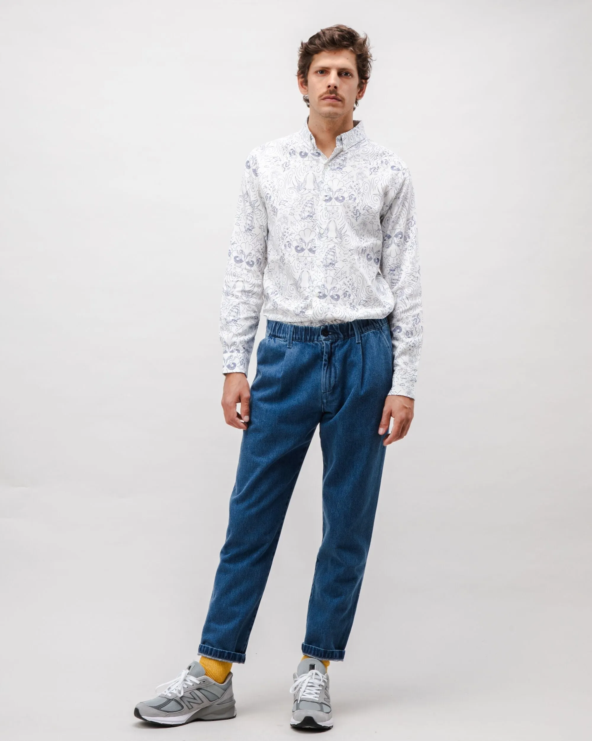 Comfort Denim Chino Pants - Indigo