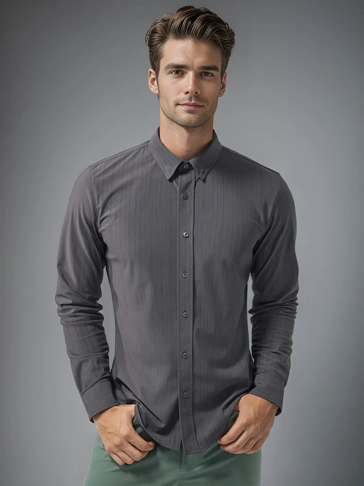 Commuter Performance Dress Shirt-Stone