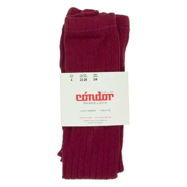 CONDOR - RIB TIGHT: COLOUR #575 GRANATE BURGUNDY