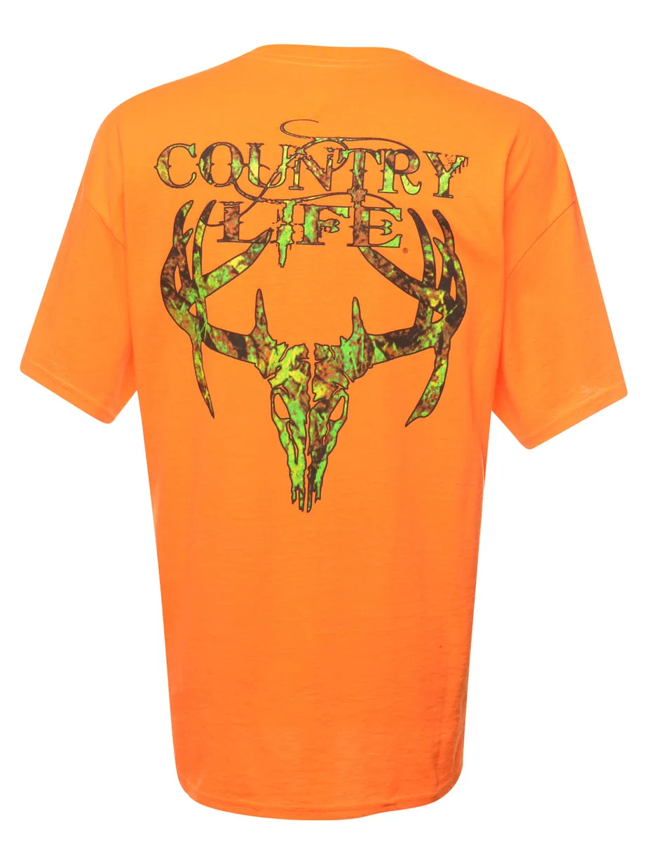 Country Life Printed T-shirt - XL