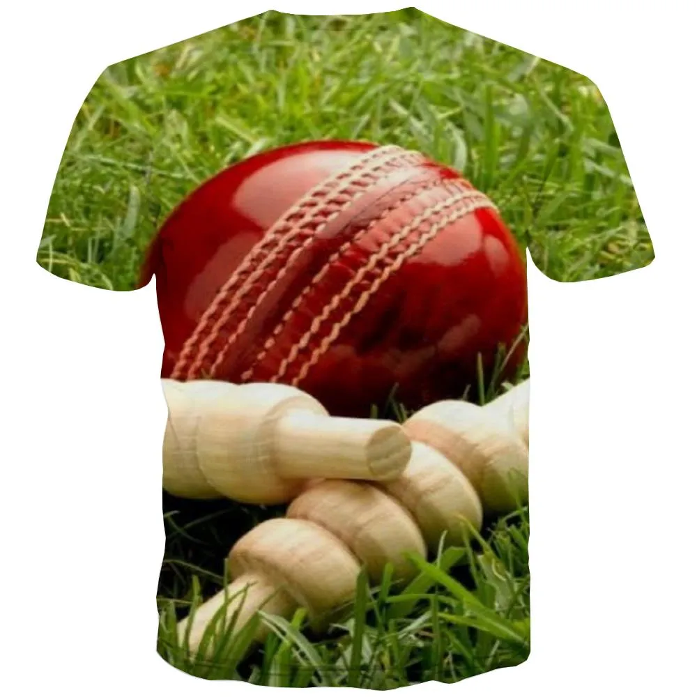 Cricket T-shirt Men Movement Tshirts Casual Lawn Tshirt Printed Game T-shirts 3d