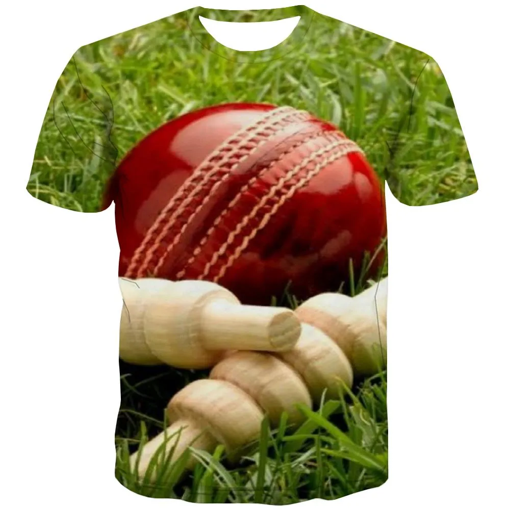 Cricket T-shirt Men Movement Tshirts Casual Lawn Tshirt Printed Game T-shirts 3d