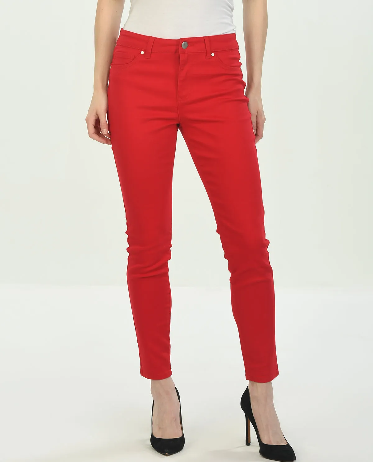 D Jeans Missy Red Sateen Skinny Jean