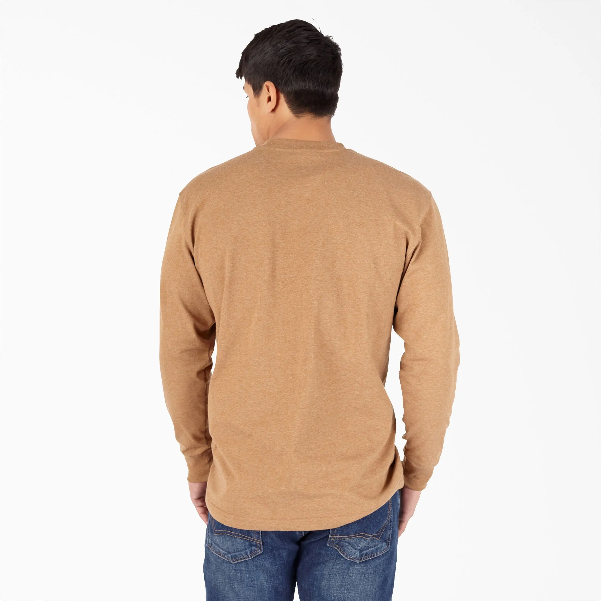 Dickies Heavyweight Heathered Henley Long Sleeve - Mens