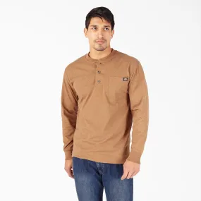 Dickies Heavyweight Heathered Henley Long Sleeve - Mens