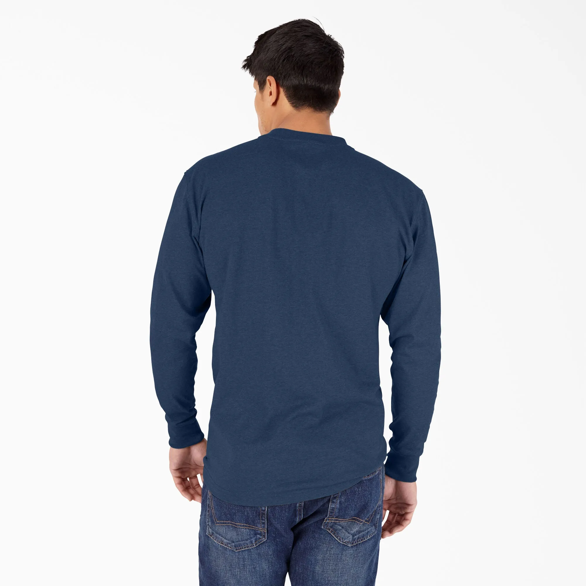 Dickies Heavyweight Heathered Henley Long Sleeve - Mens