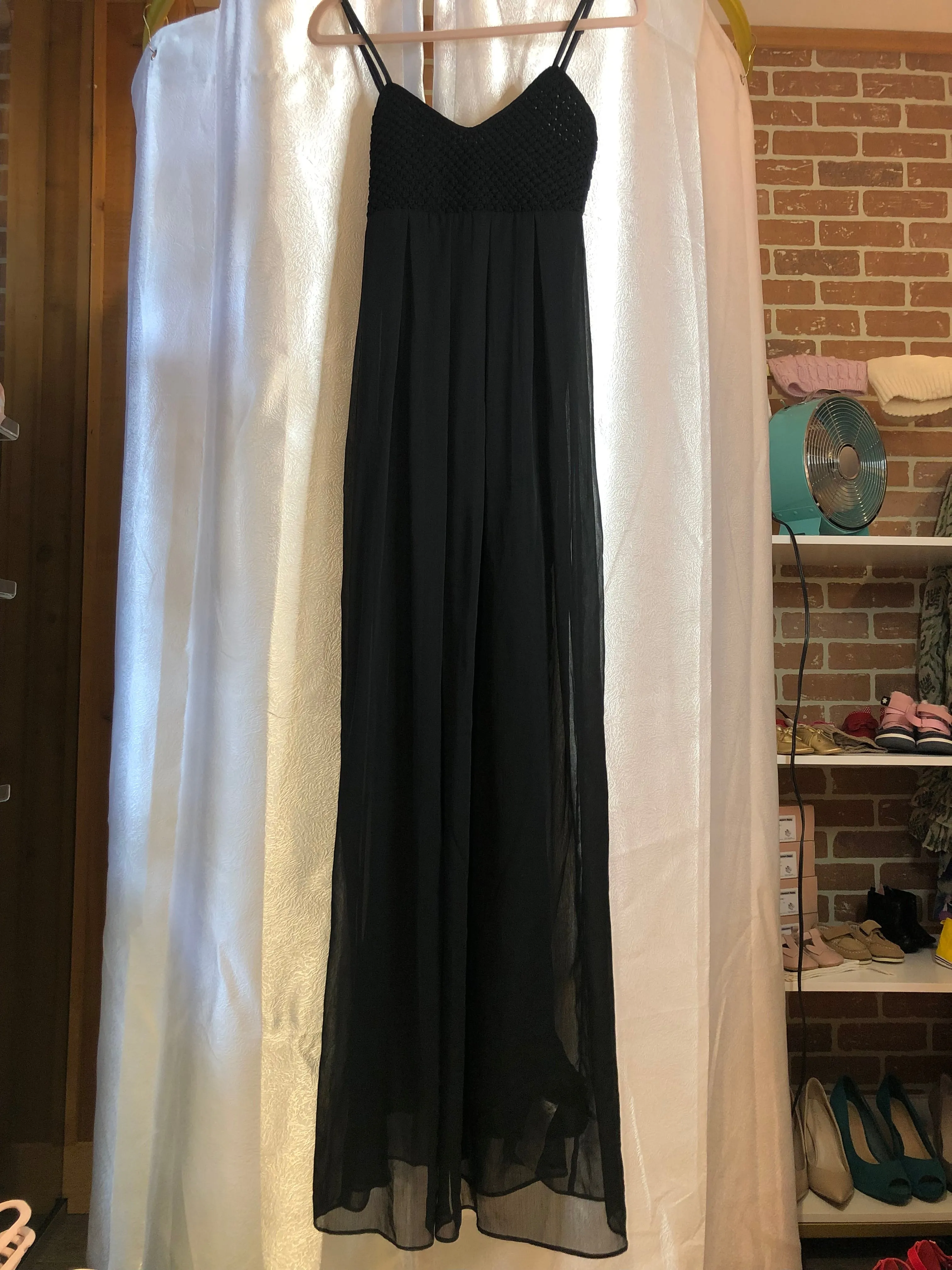 Diesel Black Long Maxi Dress Sz S