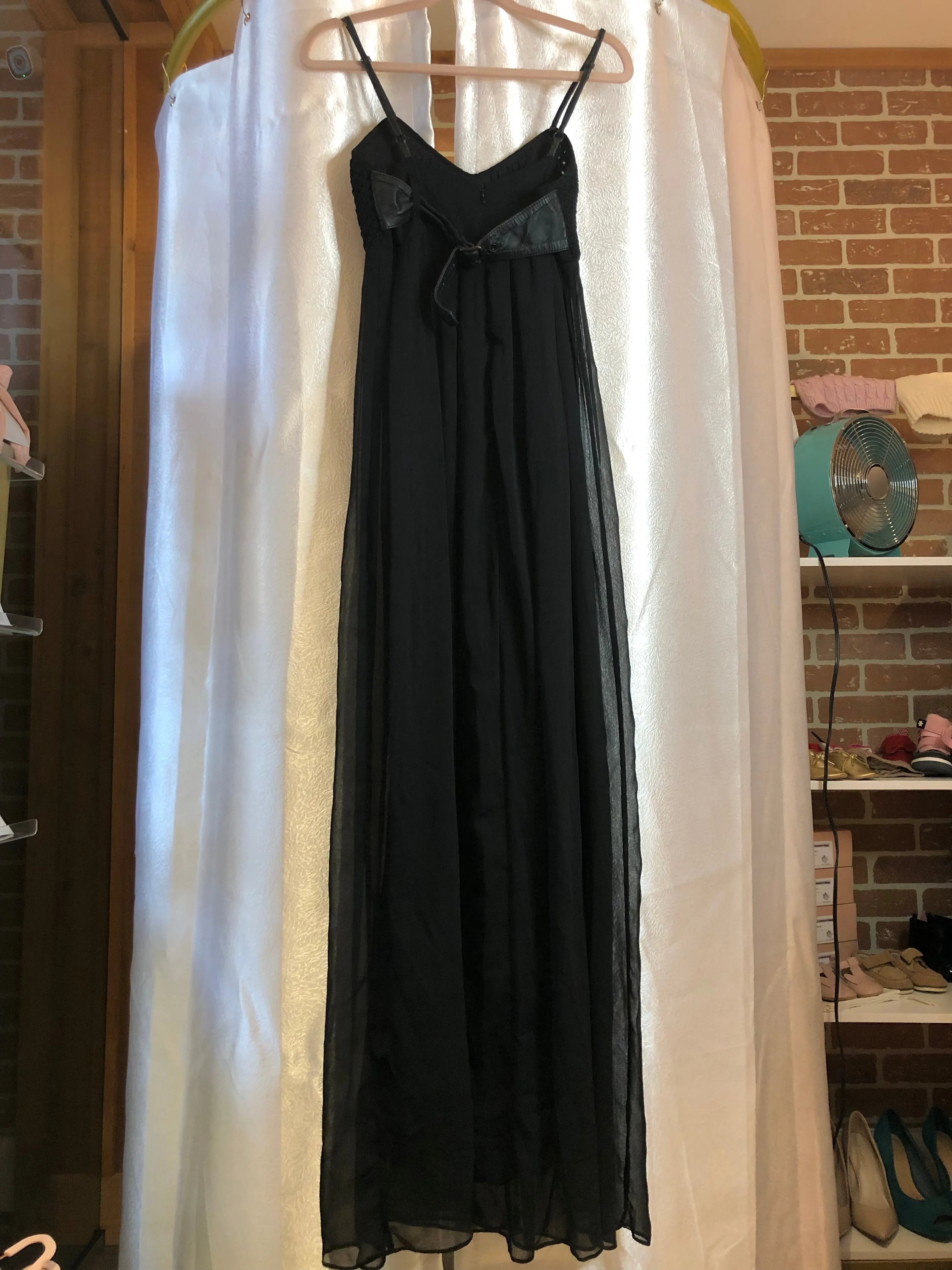 Diesel Black Long Maxi Dress Sz S