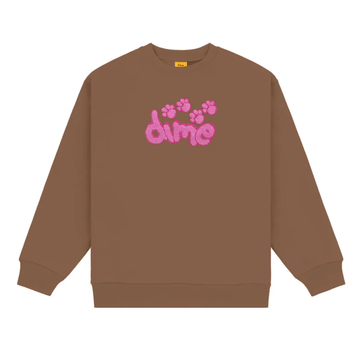 Dime Pawz Chenille Crewneck - Brown