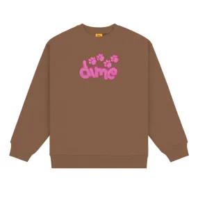 Dime Pawz Chenille Crewneck - Brown