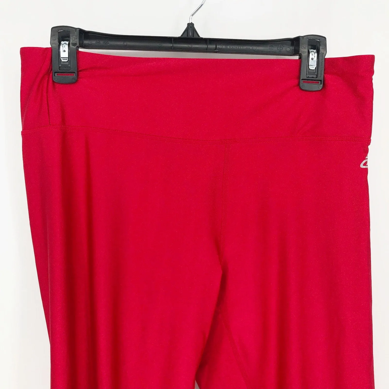 DKNY Womens Athletic Leggings XL Red High Waist 7/8 Length Pockets