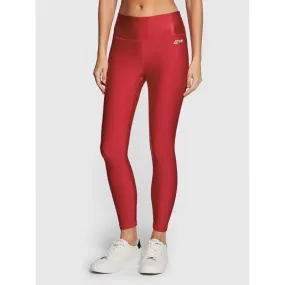 DKNY Womens Athletic Leggings XL Red High Waist 7/8 Length Pockets