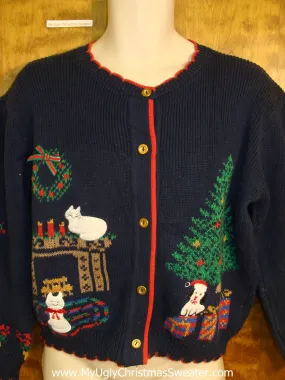 Dog and Cats 80s Classic Ugliest Christmas Sweater