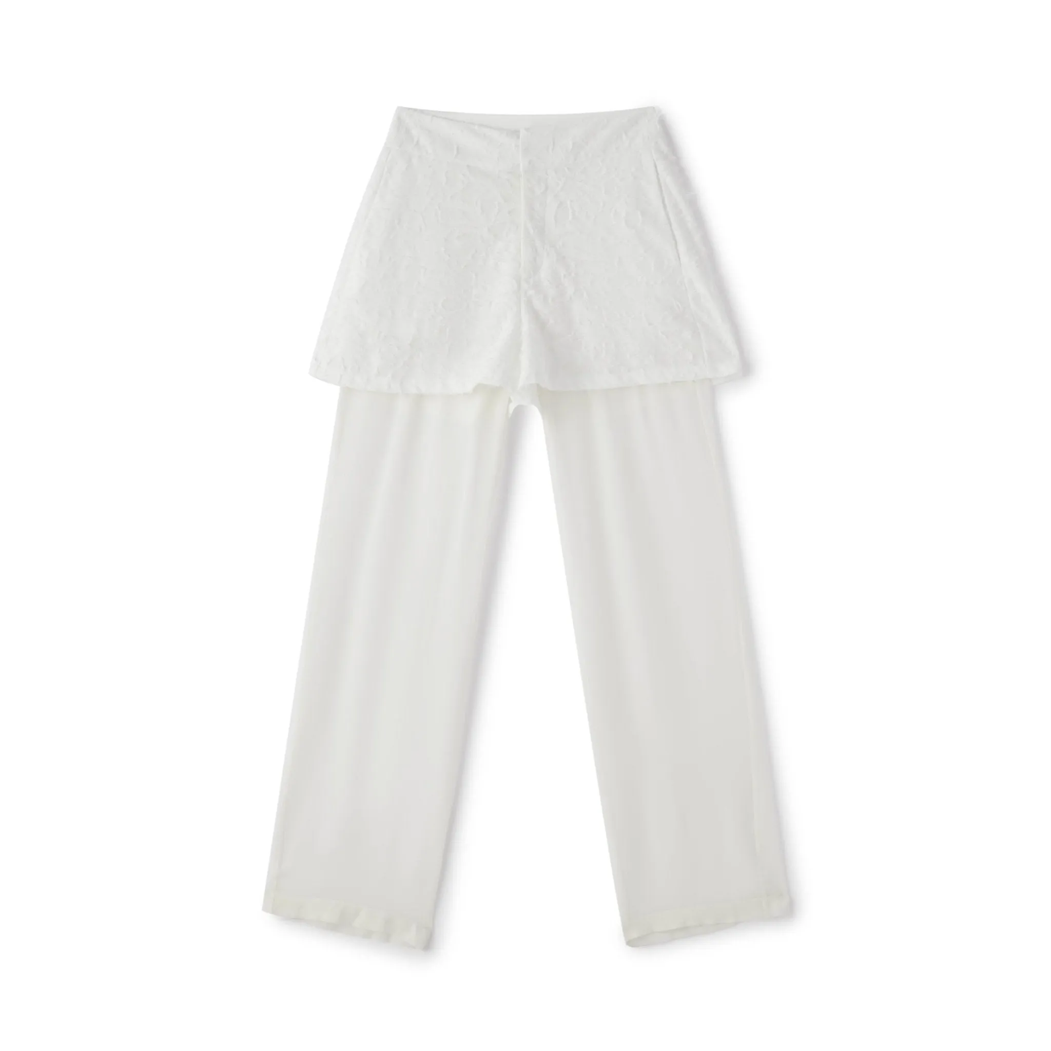 Double Layer Silk Sheer Trousers