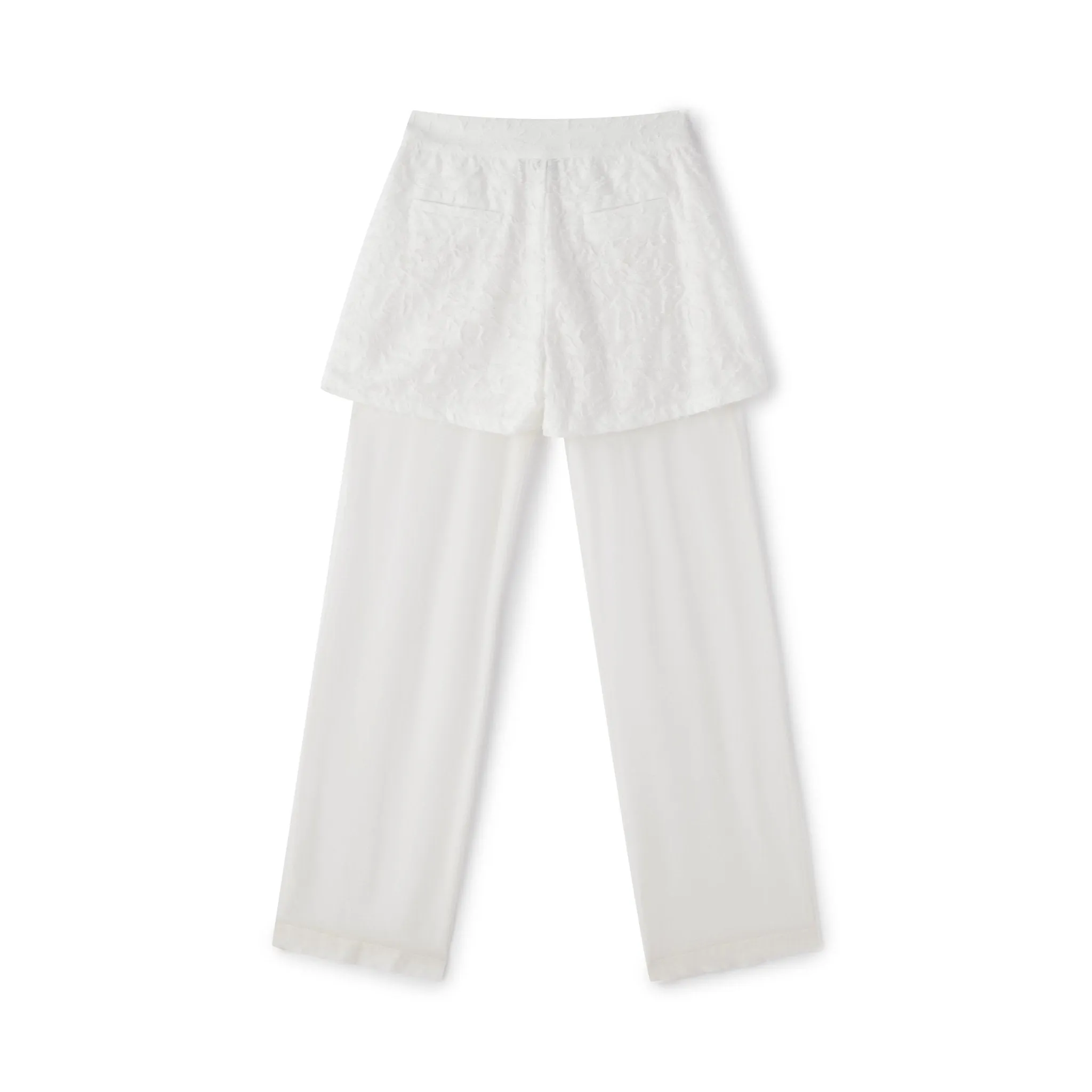 Double Layer Silk Sheer Trousers