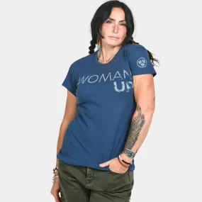 Dovetail Workwear Women's Woman Up Graphic Crewneck Short Sleeve T-Shirt