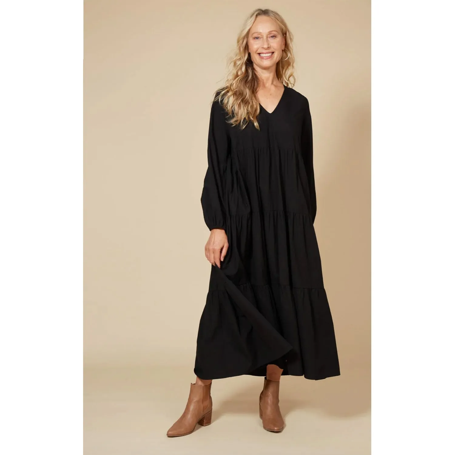 Dress Studio Tiered Maxi - Ebony