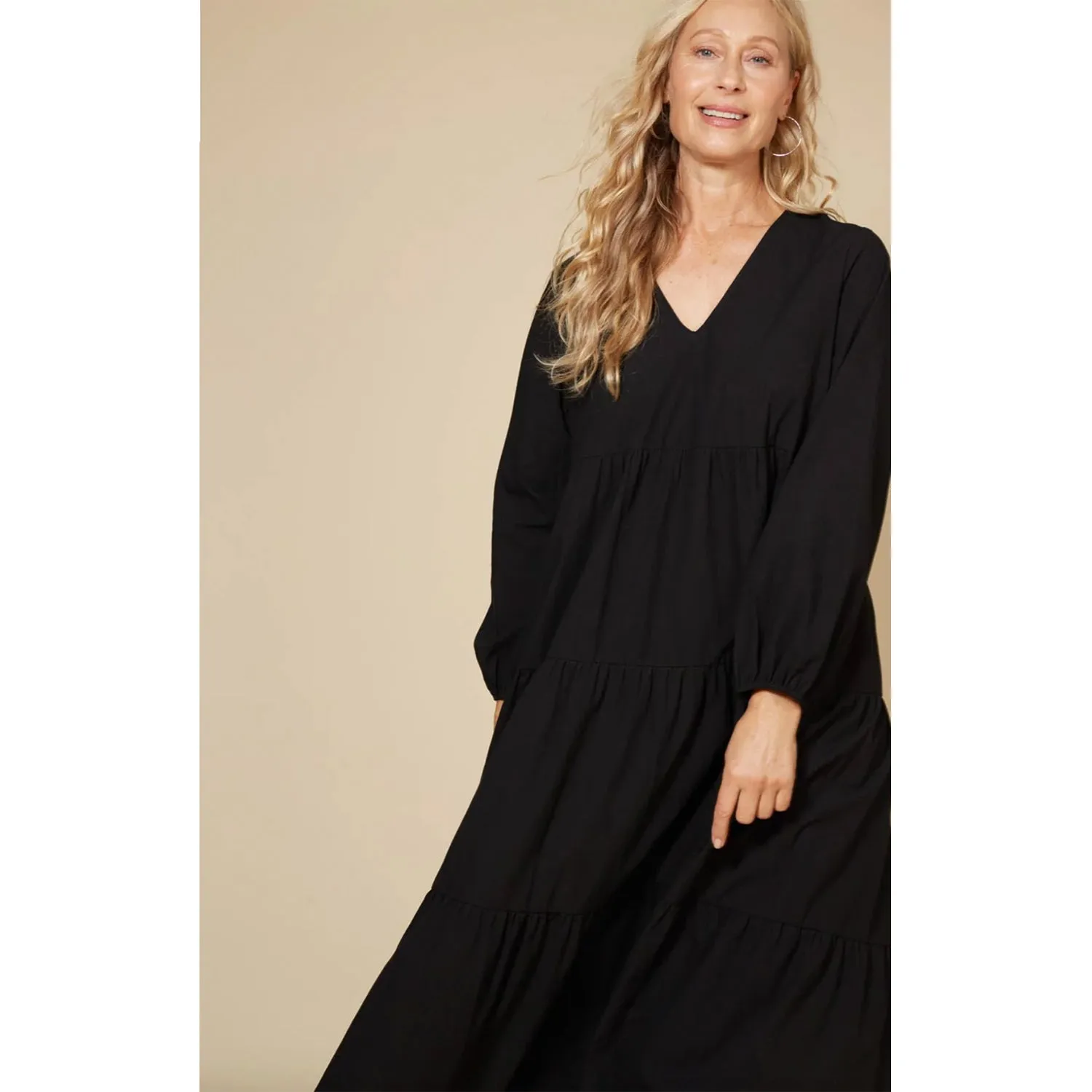 Dress Studio Tiered Maxi - Ebony