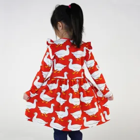 Dress with geese