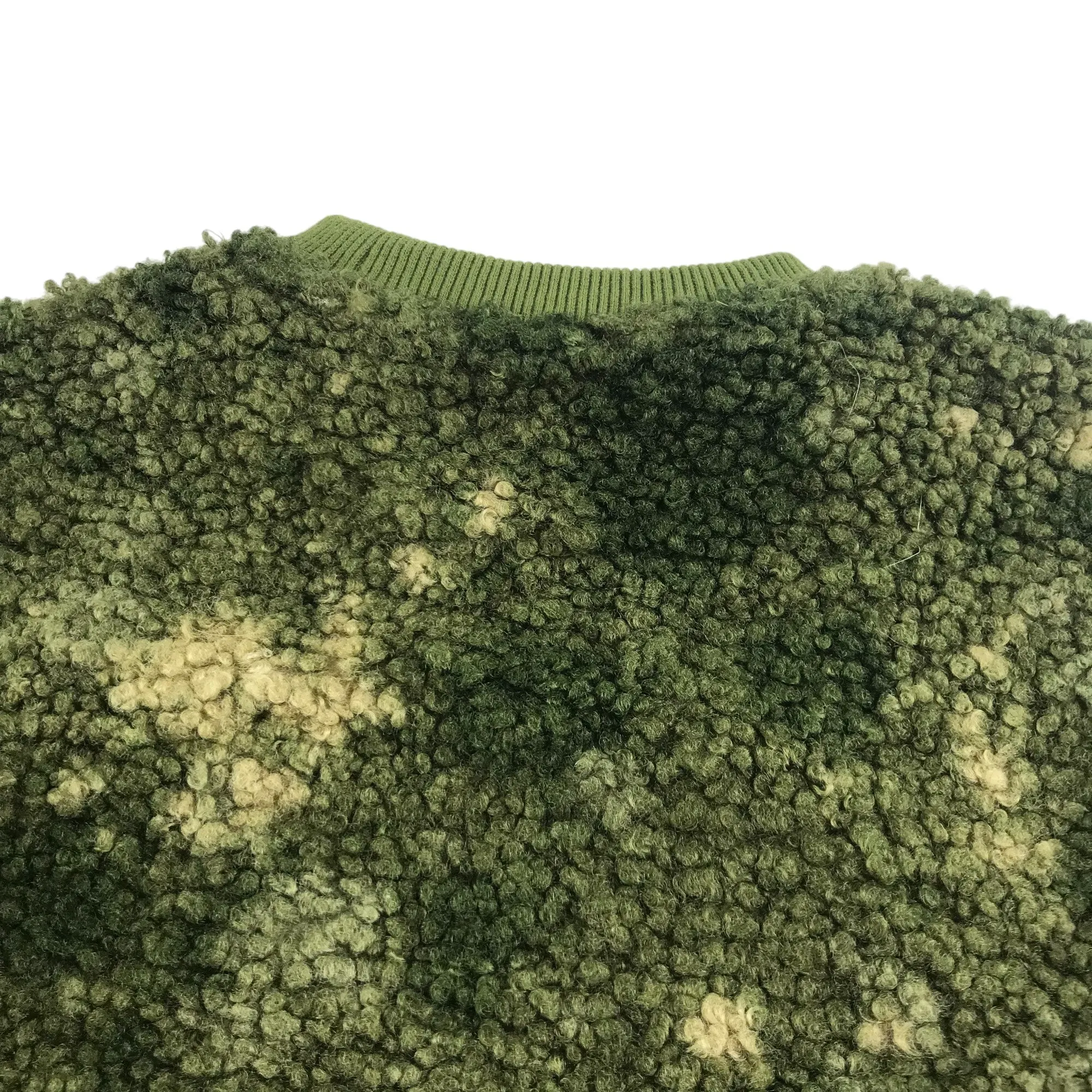 Duff's jumper 5-6 years khaki green fluffy camouflage fleece