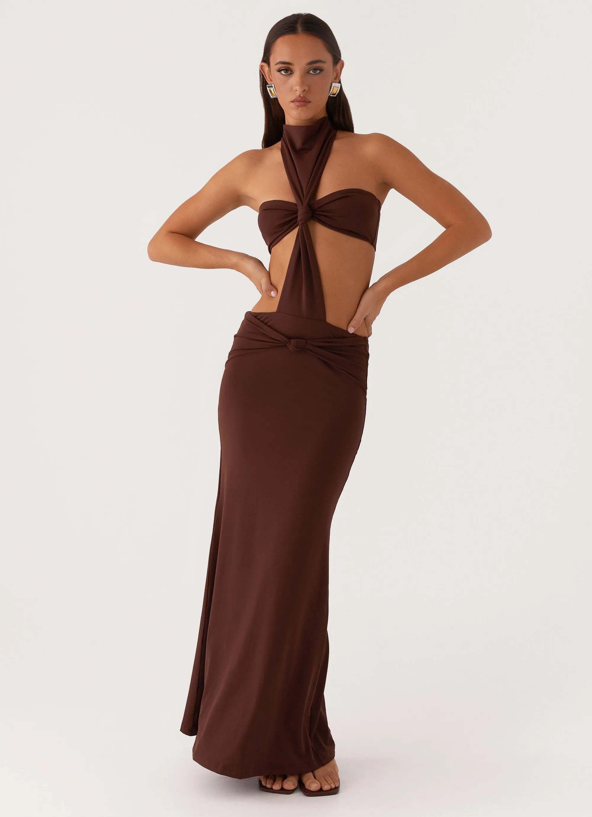 Elinor Maxi Dress - Chocolate