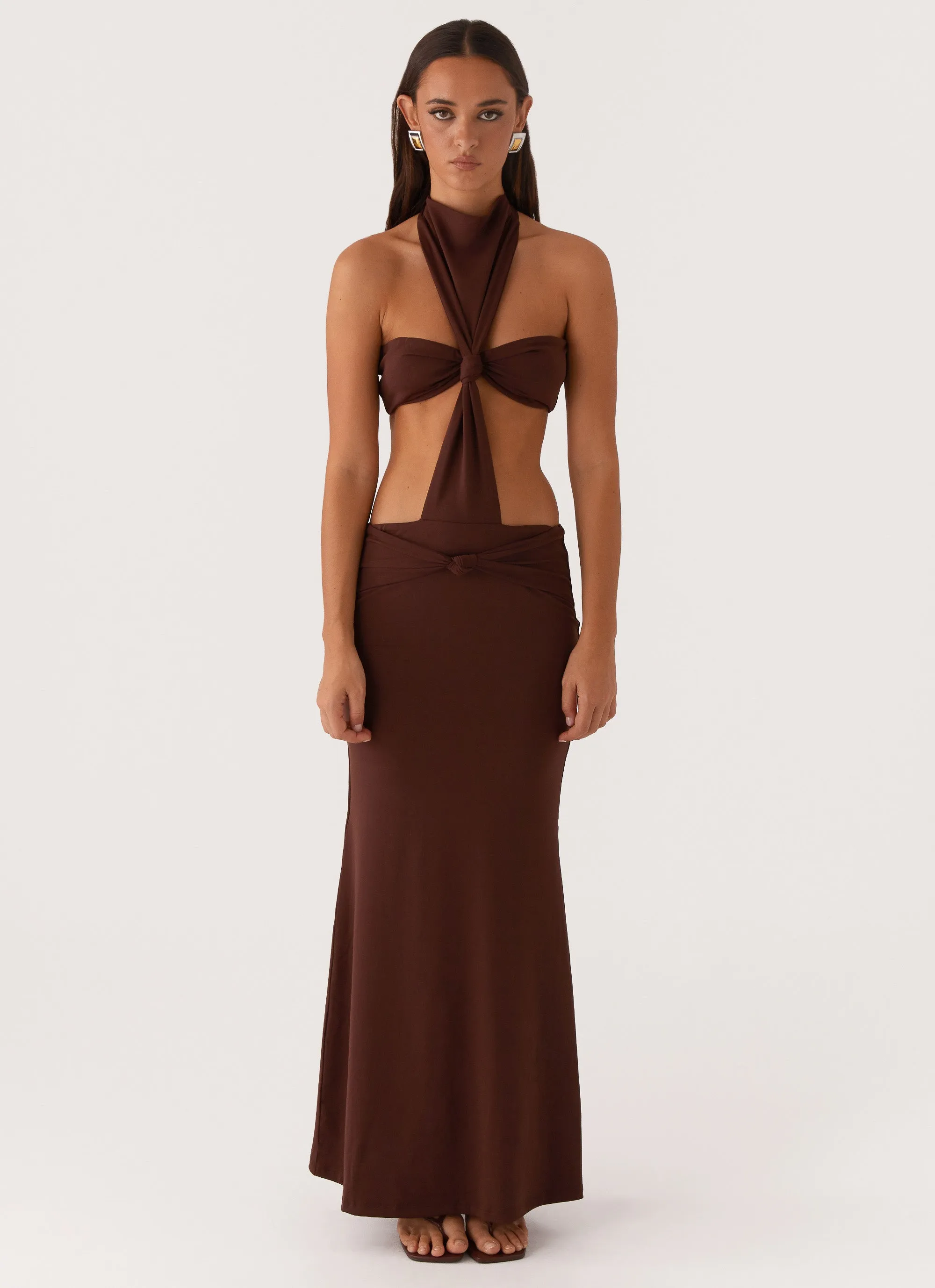 Elinor Maxi Dress - Chocolate