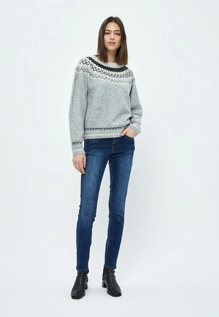 Elis Jacquard Knit - Grey Melange