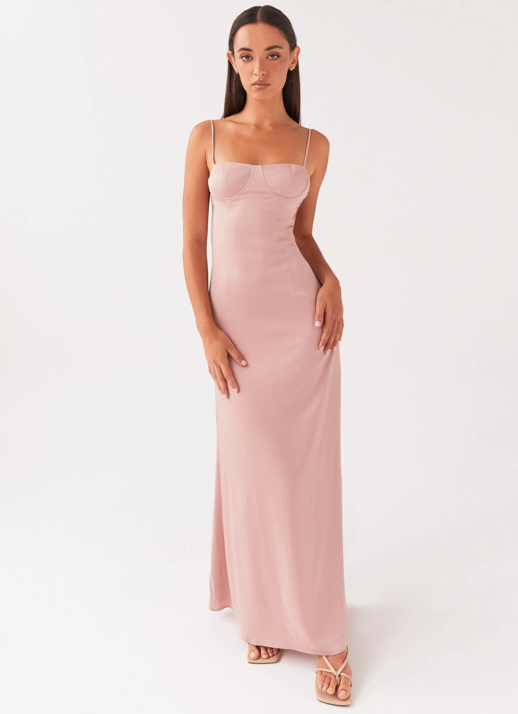 Ella Bustier Maxi Dress - Mauve