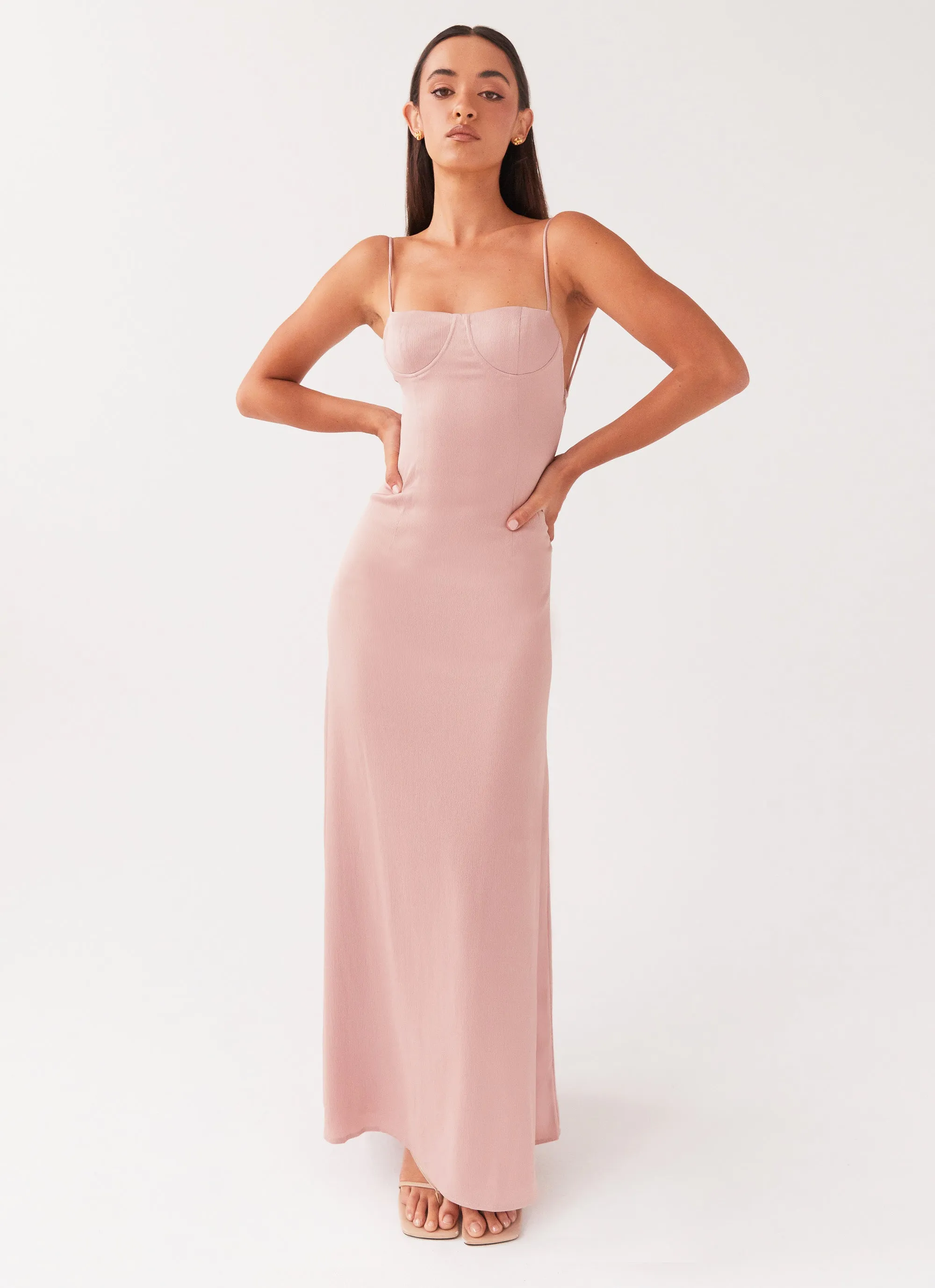 Ella Bustier Maxi Dress - Mauve